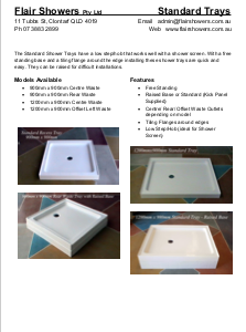 Standard Shower Tray 900mm x 900mm