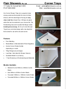 Corner Shower Tray 1000mm x 1000mm